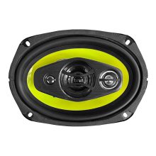 نمای زاویه‌دار از جلوی بلندگوی ساووی مدل SV-6980 با طراحی 6×9 اینچ، توان 450 وات RMS و حداکثر توان 900 وات